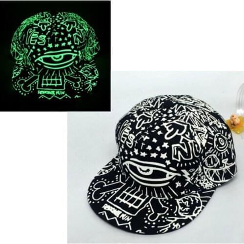 Fashion New Graffiti eyes Luminous cap Hip hop Cap Hats for men women Vintage flat hat Baseball Cap 70014