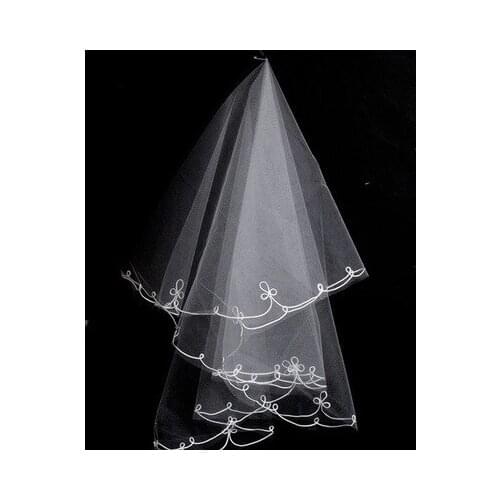 New Style White Wedding Veil Veu De Noiva Bridal Veil Simple 2023