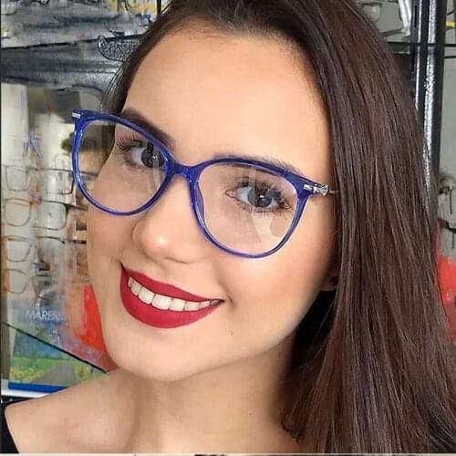 Cat Eye Anti-blue Light Retro Glasses Frames Men Women Optical Fashion Computer EyeGlasses 50063