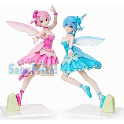 Judai 22cm Original Sega Re:Zero Starting Life in Another World Ram Rem Fairy Ballet Elf PVC Action Figure Model Doll Toys