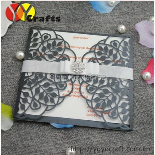 Various color and size wedding cards fast shipment customlizable paper party invitation card