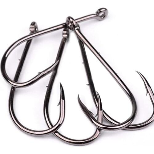 100 Pcs Fishing Hooks Jig Big Circle Back Barb Hook HIgh Carbon Steel Fishook Fishing Tool Accessories