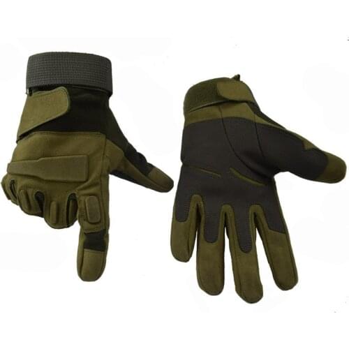 Outdoor Sports Hard Knuckle Tactical Gloves Men Full Finger Gloves Military Hunting Fishing Shooting Hiking Mittens Army
