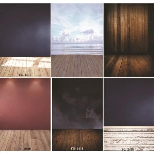 Vinyl Custom Photography Backdrops Prop Wall and floor & Wooden Photography Background P20228-114