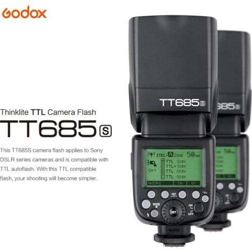 Godox TT685S GN60 1/8000s HSS TTL Speedlite Flash Light + Godox X1T-S Wirless Flash Trigger (MI Shoe) for Sony DSLR