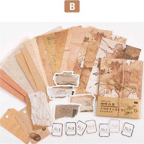 1pcRetro Art And Paper Packaging Tape Hand Account Material Collage Stickers