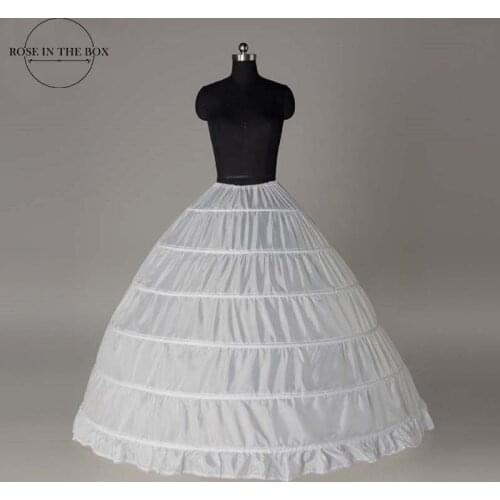 Wholesale 6 Hoops Bridal Wedding Petticoat Marriage Gauze Skirt 2019 Crinoline Underskirt Wedding Accessories Jupon Mariage