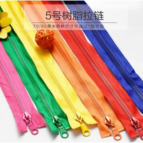 5# Nylon Zipper 80 Cm Resin Open End Jacket Clothe Cushion For Sewing/Garment Coat Accessories DIY Handmade Craft