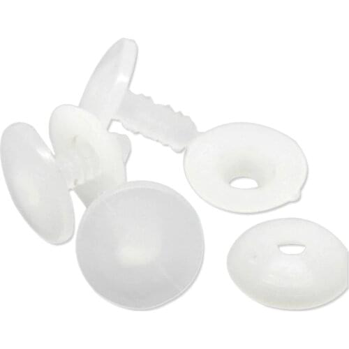 50Sets White Toy Doll Making Craft Joints 20mmx20mm 20mmx5mm