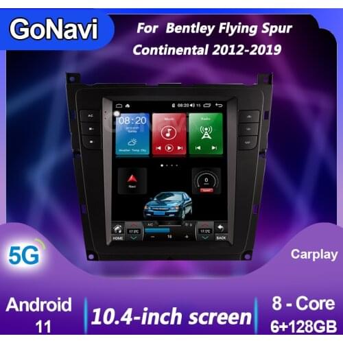 GoNavi Car Radio Tesla for Bentley Flying Spur Continental Android Stereo receiver Multimedia Player Gps Navigation 2012-2019 5G