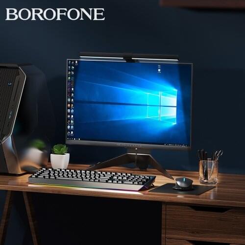 Borofone USB Asymmetric Light Source Screen Hanging Light Black Screen Light Computer Light Led Desk Lamp Monitor Light Reading
