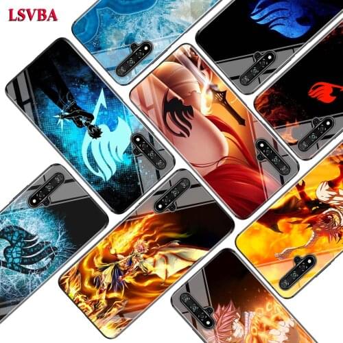 Black Cover Anime Fairy Tail for Huawei Honor 10i 9X 8X 20 10 9 Lite 8 8A 7A 7C Pro Lite Super Bright Glossy Phone Case