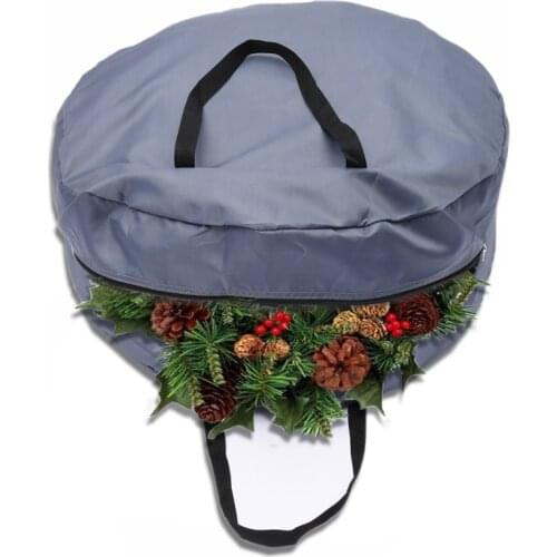 Oxford Cloth Wreath Xmas Gift Bag Storage Baggies Handles Reusable Clean Up Suitable For Garden Tools Case Fabric Christmas