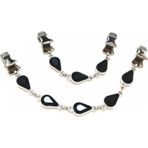 Crystal Water Drop Sweater Guard Clips Cardigan Clothing Clamps Women Cinch with Shawl Dress Cape Cloak Clasp Shawl Pin