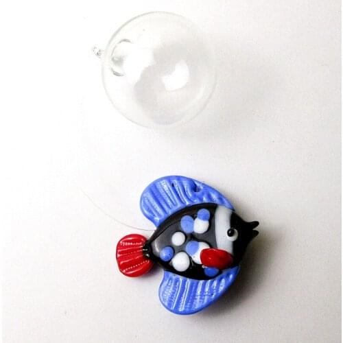 Custom hand blown Murano floating glass tropical fish Mini Figurines aquarium decoration pendant Accessories glass animal statue