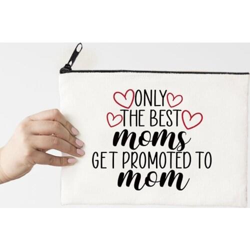 Cosmetic Bag Best Mom Letter Makeup Bags Women Zipper Makeup Travel Bag Ladies Portable Cosmetic Case Beauty Bag