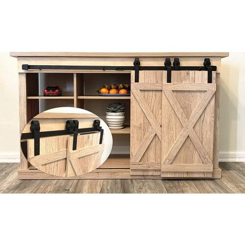 LWZH Bypass Sliding Cabinet Door Hardware TV Stands Wardrobe Drawer Furniture Slide for Double Door