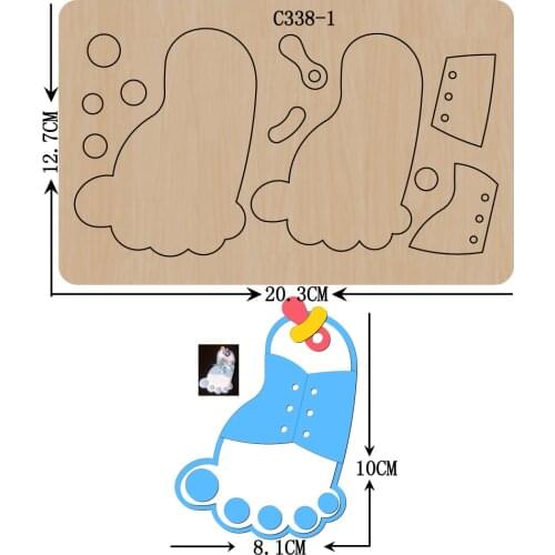 New Shoes Wooden die Scrapbooking C338-1 Cutting Dies