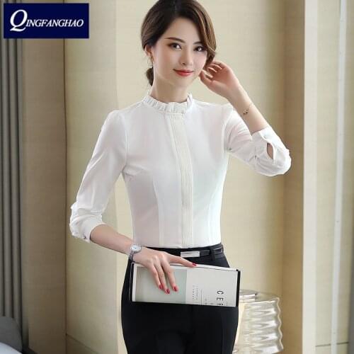 Женские офисные рубашки QingFangHao China At AliExpress