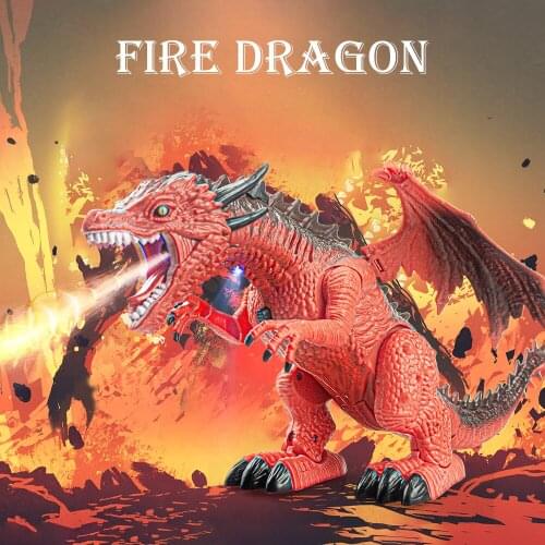 Rc Robot Animal Remote Control Dinosaur Tyrannosaurus Spray Fire Sounds Dinobot Electric Machine Toy Music Light Toys for Boys