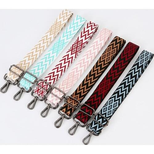 Ethnic Style Colorful Bag Strap For Handbags 3.8cm Wide Cotton Replacement Shoulder Strap Crossbody Shoulder Bags Accessories