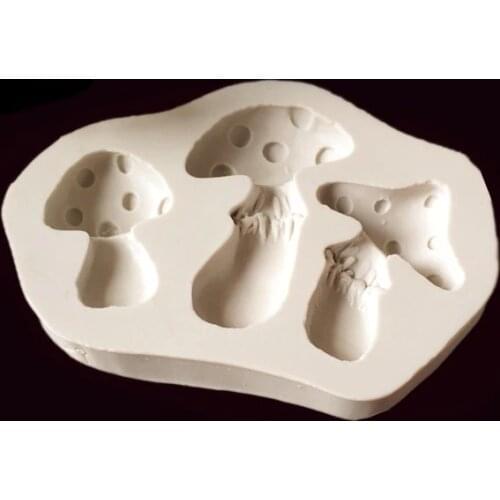 3D mushroom shape silicone mold fondant cake mold chocolate candy mold soft clay clay tool