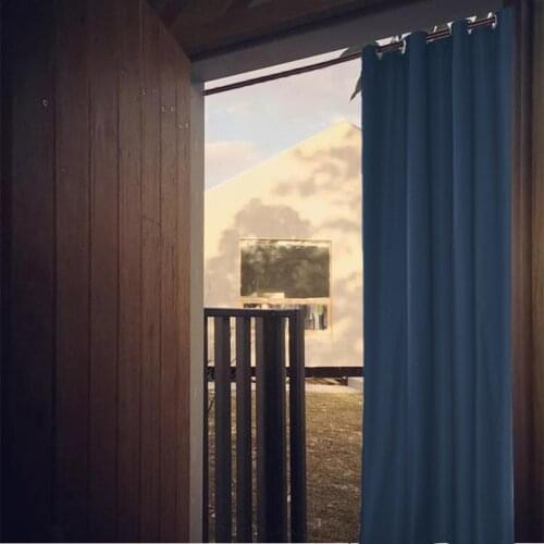 Modern Blackout Curtain Patio Curtain Indoor Outdoor Drape Hot Insulated for Porch Gazebo Pergola Canopy Beach