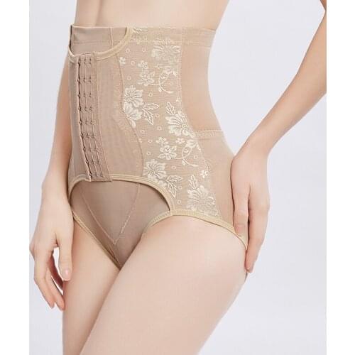 Women Tummy Control Panties High Waist Trainer Slimming Pants Body Shaper Firm Power Shorts Pulling Underwear Double Compression