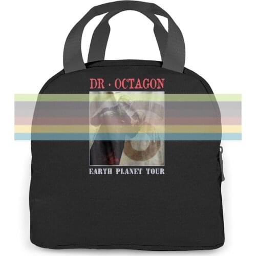 Vtg Dr Octagon rap PUSHEAD hip-hop tour 1996 Automator Kool Keith Reprint Homme women men Portable insulated lunch bag