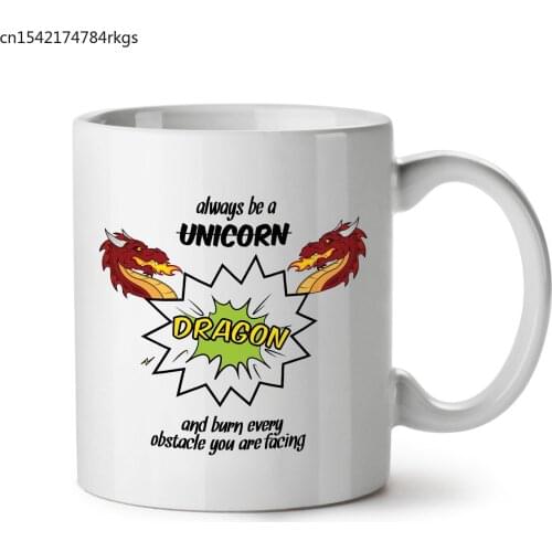 Unicorn Dragon Burn Funny White Tea Coffee Ceramic Mug