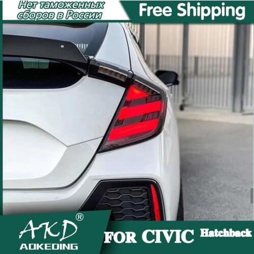 For Car honda Civic X Tail Lamp 2016-2020 Hatchback Led Fog Light DRL Day Running Light Tuning Car TYPE-R MUGEN Tail Lights