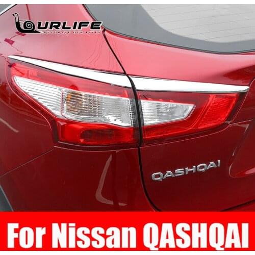 Rear Lamp Cover Trim Taillight Adornment Strips 4P/Set ABS Chrome Lamp Shade Frame Decoration For Nissan Qashqai J11 2015-2021