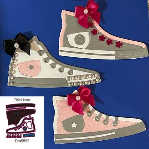 3D cute sneakers metal cutting mold DIY scrapbook decoration embossing DIY paper card decoration