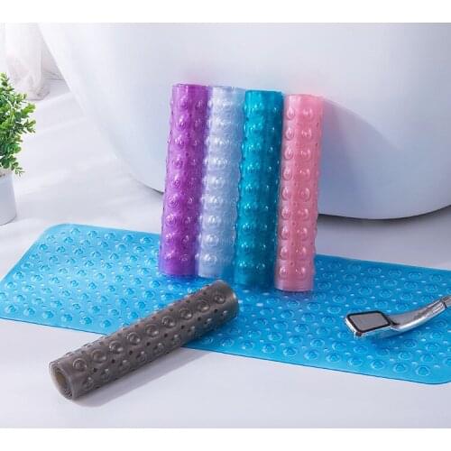 40*100cm Strip PVC Bathroom Non-slip Mat Bath Mat Bath Mat Shower Bath Mat with Suction Cup Floor Mat Bath Mat