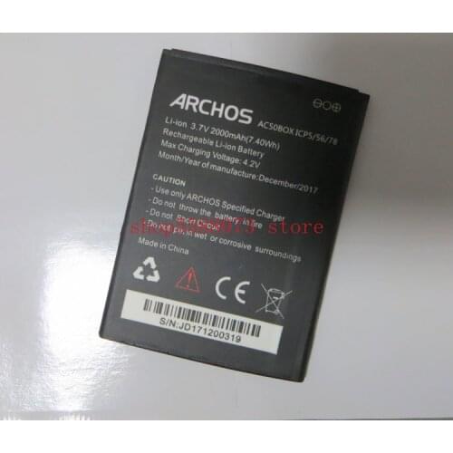 2000mAh 3.7V Battery For ARCHOS AC50BOX Mobile Phone Batterie Bateria Replace Parts