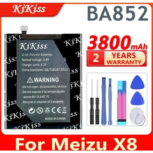 KiKiss 3800mAh BA852 Battery for Meizu X8 X-8 Mobile Phone Batteries+Free Tools For Mei Zu Battery