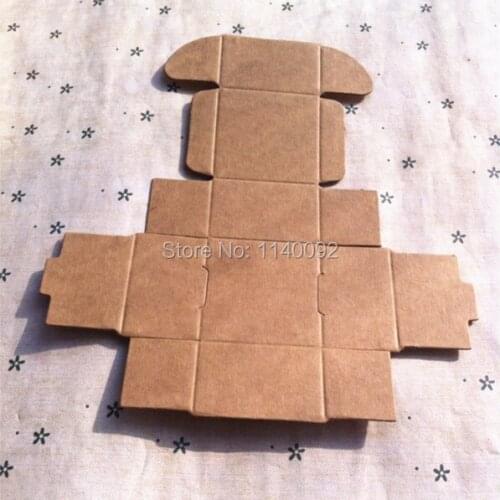Free shipping 50 pcs a lot 4X4X2.5 cm dampproof kraft paper packing box / candy box/note collection case/dampproof pill box
