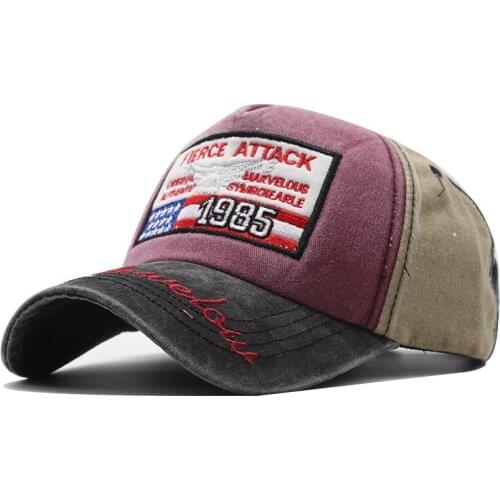 Outdoor Sport Baseball Cap USA Flag Snapback Hats Men Women Cotton Casquette Dad Hat Fashion Embroidered Adjustable Hip Hop Hat