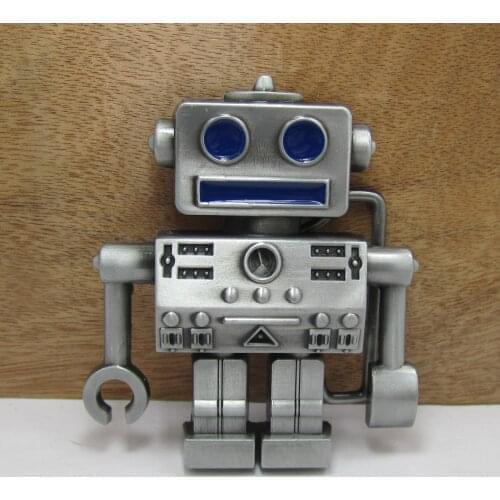 BuckleClub wholesale zinc alloy Robot belt buckle western jeans gift belt buckle FP-02582 PEWTER FINISH