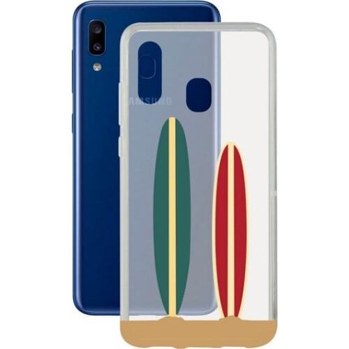 Mobile cover Samsung Galaxy A20 KSIX Flex TPU Transparent