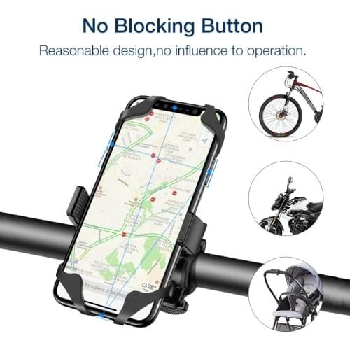 Bike Phone Holder Suitable For Mobile Phones With A Width Of 2-3.4 Inches Bicycle Bandage 360° Adjustable MTB Phone Holder