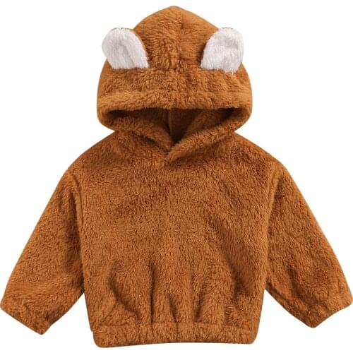 Lovely Kids Hooded Sweater Toddler Baby Boys Girls Clothes Fleece Hoodie Sweatshirt Tops Girl Autumn Winter Hoodies Coat