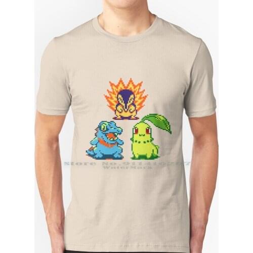 Johtos Hardest Decision T Shirt 100% Pure Cotton Pixel Chikorita Totodile Cyndaquil Erihonkavaara Compa ? ero Partner Chose