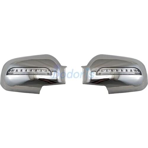 For Hyundai Tucson 2005 2006 2007 2008 2009 Side Wing Mirror Cover Door Rearview Overlay Caps With LED Lamp Auto Accessories