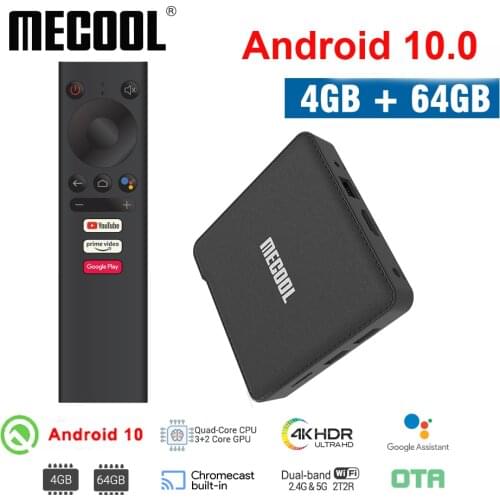 Mecool KM1 ATV Google Certified Android 10.0 TV Box Amlogic S905X3 Smart Androidtv Europe 4K Dual Wifi 2T2R Set Top Box