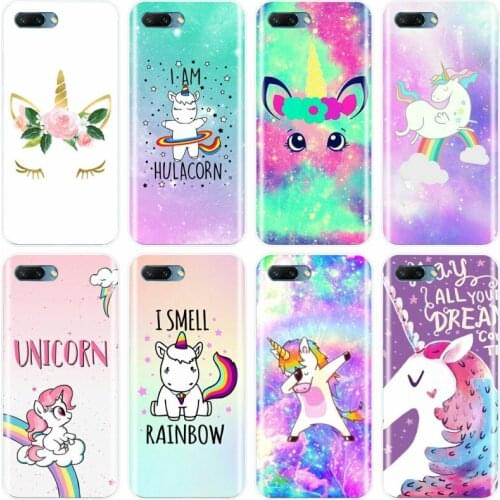 My little Rainbow unicorn Cover Soft Silicone Phone Case For Huawei MATE 7 8 9 10 20 pro Honor 8 9 10 V10 NOTE10 lite