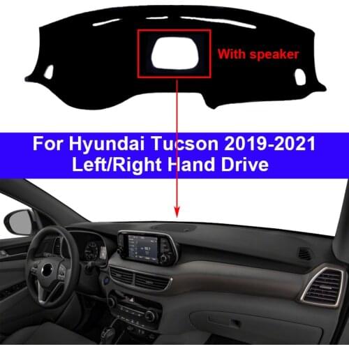 Car Dashboard Cover DashMat Carpet Cape For Hyundai Tucson 2019 2020 2021 RHD LHD Console Protector Sun-Shade Automobile Anti-UV