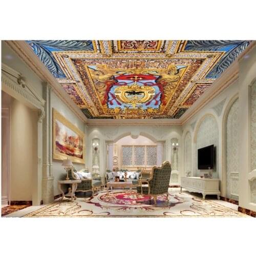 3d ceiling murals wallpaper custom photo Palace luxury cherub relief home decor living room 3d wall mural wallpaper for walls