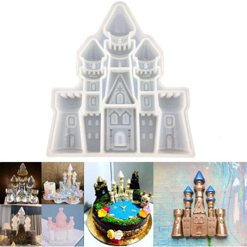 NOT AS LONG DIY Crystal Epoxy Castle Mold High Mirror Net Red Castle Creative Decoration Dream Gorgeous Ab glue UV Jewelry