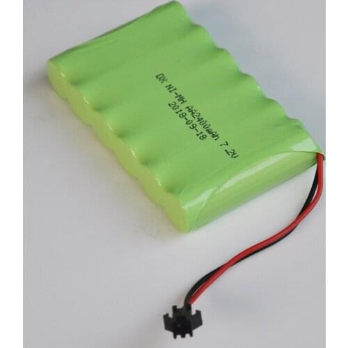 1-2PCS Ni-Mh 7.2V AA rechargeable battery pack 2400mah AA cell for RC Car helicopter toys led light cordless phone SM plug